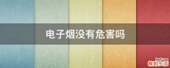 电子烟没有危害吗