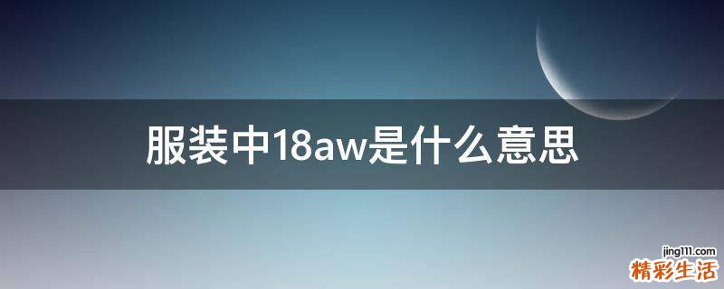 服装中18aw是什么意思