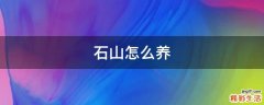 石山怎么养