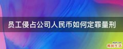 员工侵占公司人民币如何定罪量刑