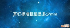耳钉标准粗细是多少mm