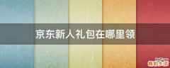 京东新人礼包在哪里领