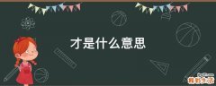 才是什么意思