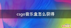 csgo音乐盒怎么获得