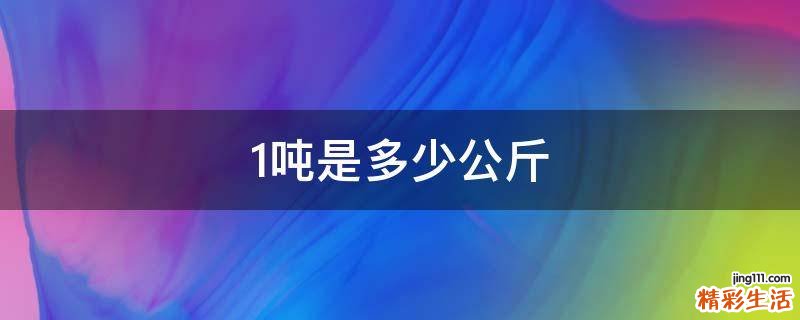 1吨是多少公斤