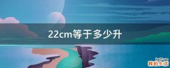 22cm等于多少升