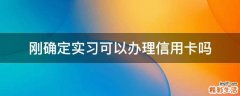 刚确定实习可以办理信用卡吗