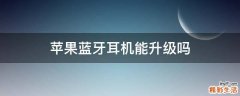 苹果蓝牙耳机能升级吗