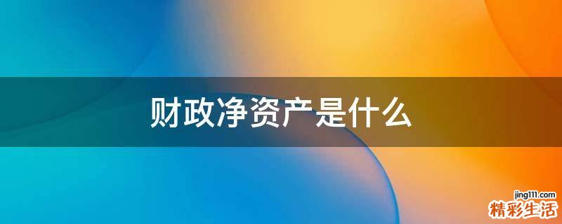 财政净资产是什么