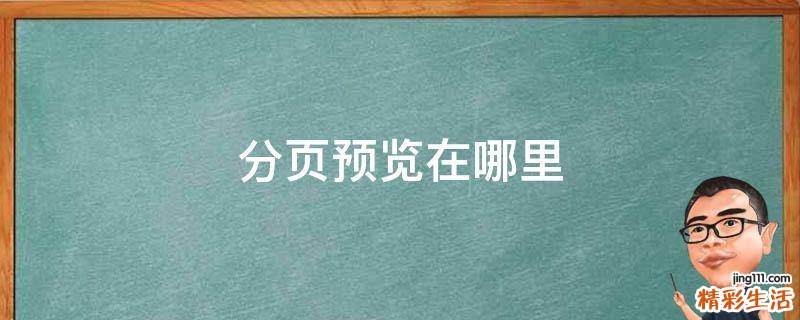 分页预览在哪里
