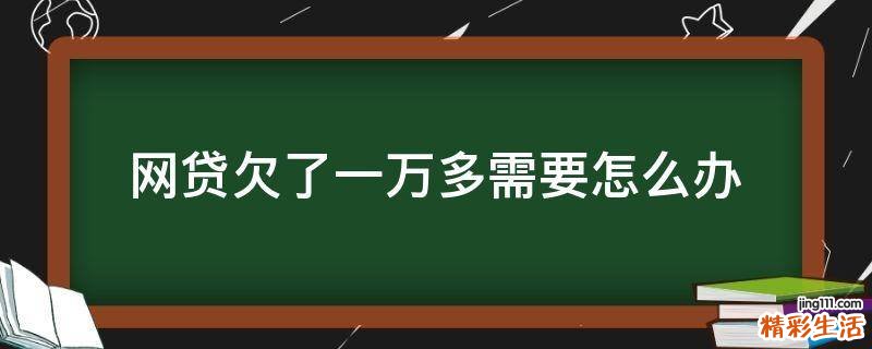 网贷欠了一万多需要怎么办