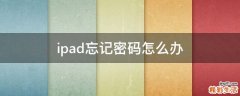 ipad忘记密码怎么办
