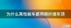 为什么高性能车都用碳纤维车顶