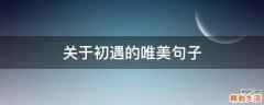关于初遇的唯美句子
