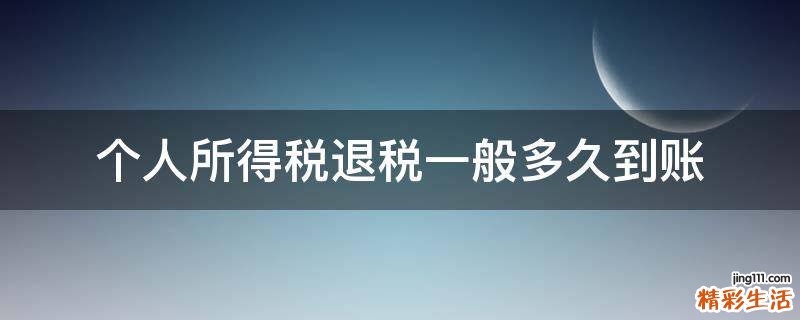 个人所得税退税一般多久到账