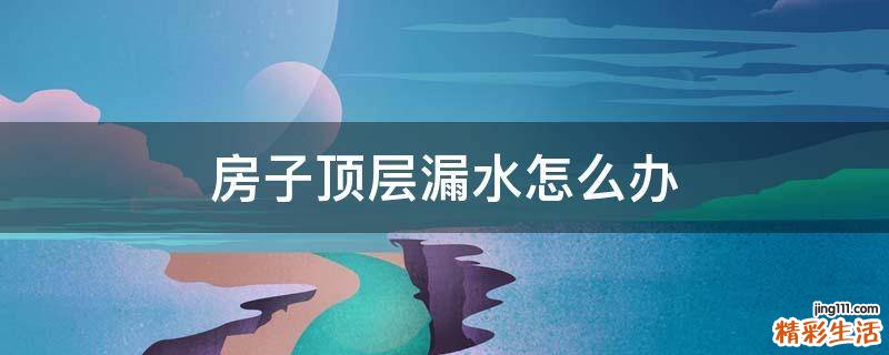 房子顶层漏水怎么办