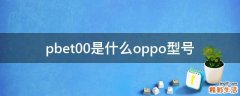 pbet00是什么oppo型号