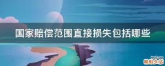 国家赔偿范围直接损失包括哪些