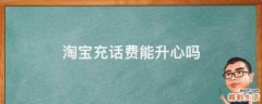 淘宝充话费能升心吗