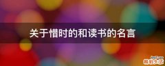 关于惜时的和读书的名言