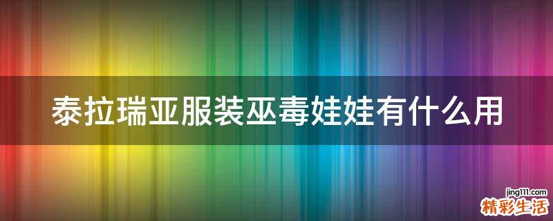 泰拉瑞亚服装巫毒娃娃有什么用