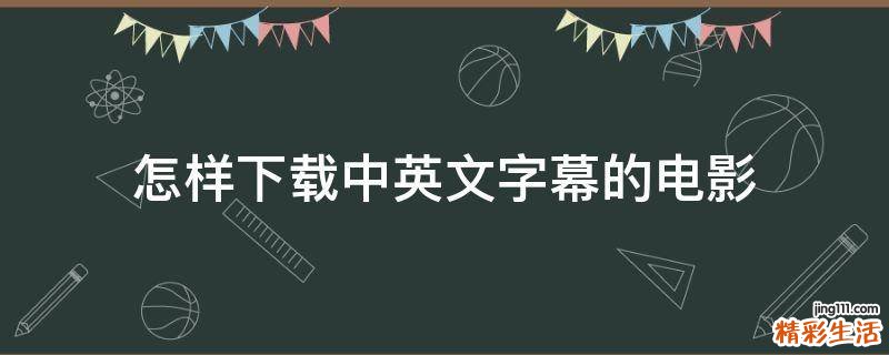 怎样下载中英文字幕的电影