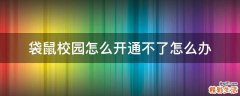 袋鼠校园怎么开通不了怎么办