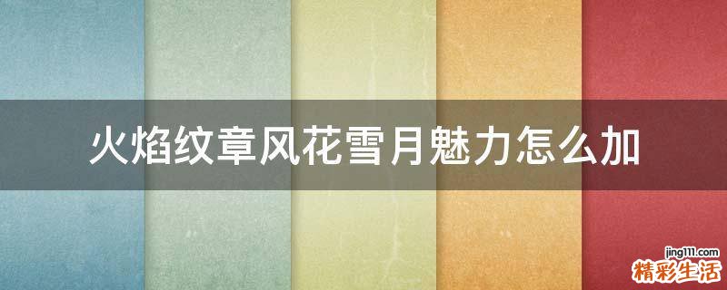 火焰纹章风花雪月魅力怎么加