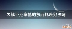 欠钱不还拿他的东西抵账犯法吗