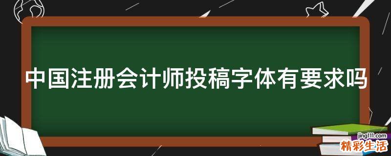 中国注册会计师投稿字体有要求吗