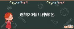 途锐20有几种颜色