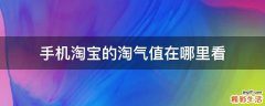 手机淘宝的淘气值在哪里看