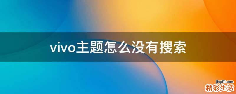 vivo主题怎么没有搜索