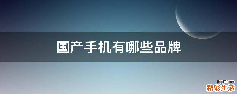 国产手机有哪些品牌