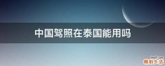 中国驾照在泰国能用吗