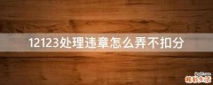 12123处理违章怎么弄不扣分