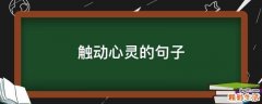触动心灵的句子