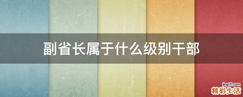 副省长属于什么级别干部