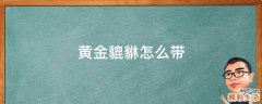 黄金貔貅怎么带
