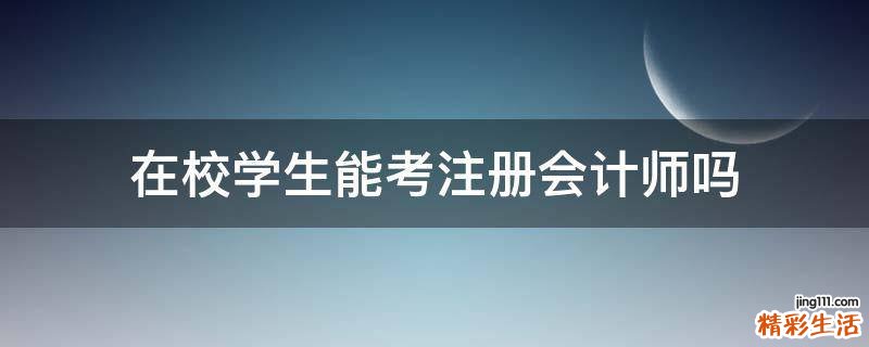 在校学生能考注册会计师吗