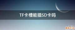 TF卡槽能插SD卡吗