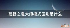 荒野之息大师模式区别是什么