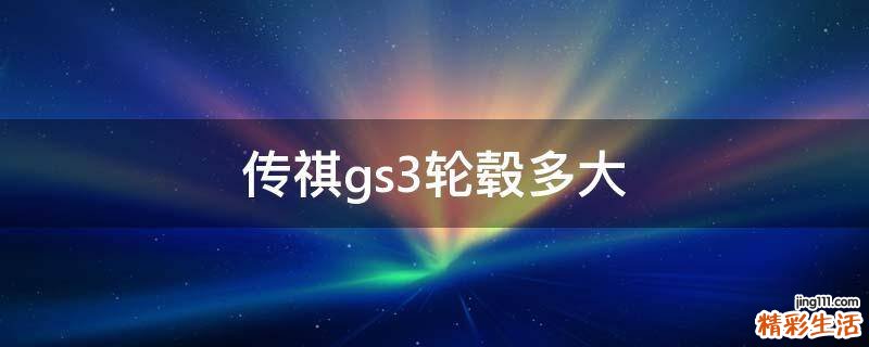 传祺gs3轮毂多大