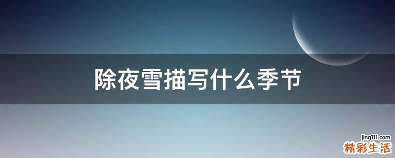 除夜雪描写什么季节