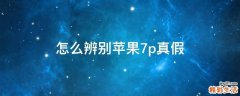 怎么辨别苹果7p真假