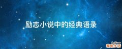 励志小说中的经典语录