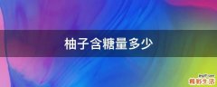 柚子含糖量多少