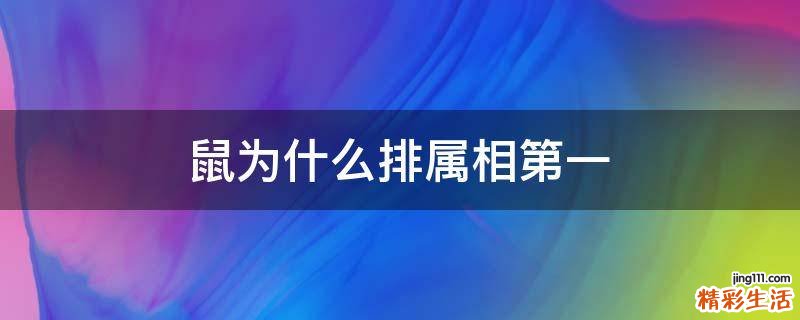 鼠为什么排属相第一