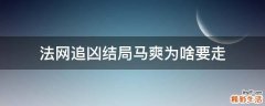 法网追凶结局马爽为啥要走