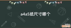 a4a5纸尺寸哪个
